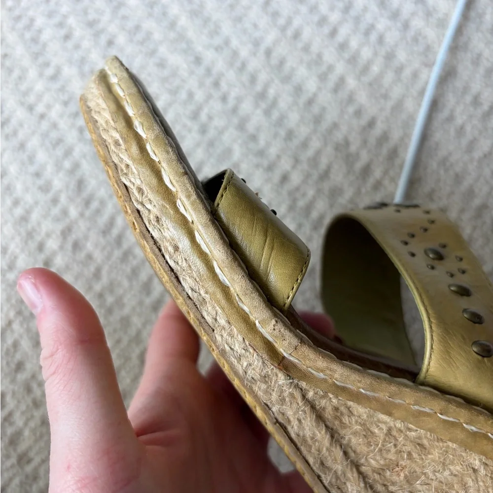 Nuture Wildflower Studded Wedge Sandals Earthy Boho Hippie